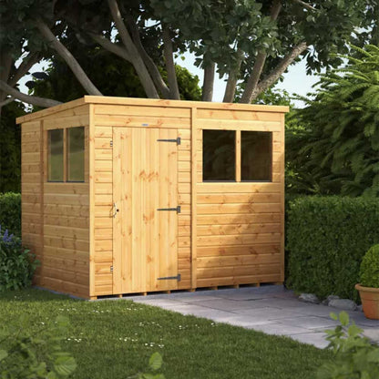 8x4 Power Tongue & Groove Pent Shed