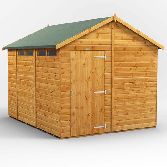 Power Apex Wooden Secure Shed 10x8