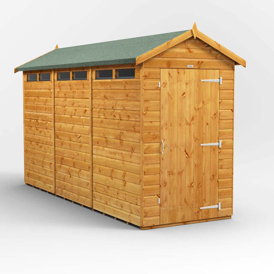 Power Apex Wooden Secure Shed 12x4