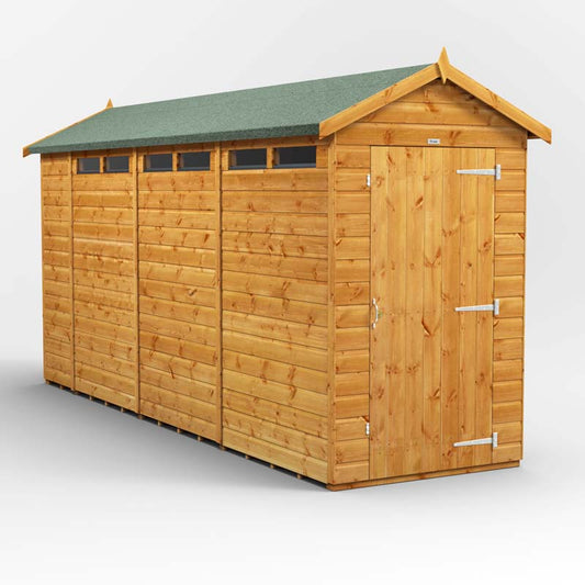 Power Apex Wooden Secure Shed 14x4