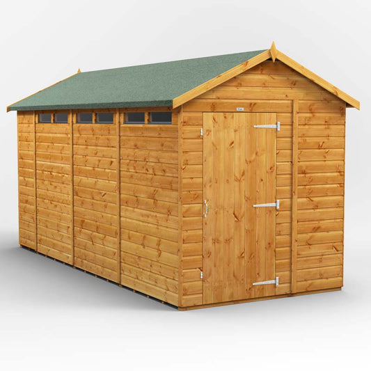 Power Apex Wooden Secure Shed 14x6