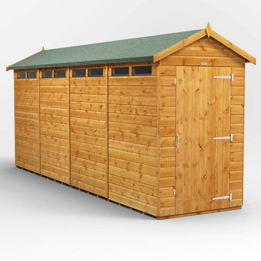 Power Apex Wooden Secure Shed 16x4