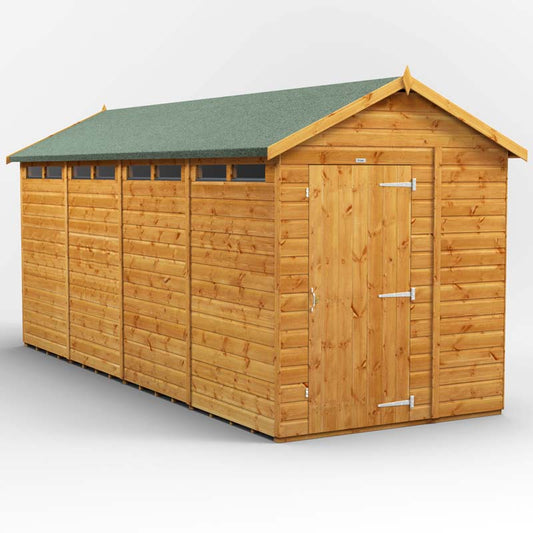 Power Apex Wooden Secure Shed 16x6