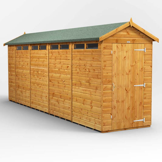 Power Apex Wooden Secure Shed 18x4