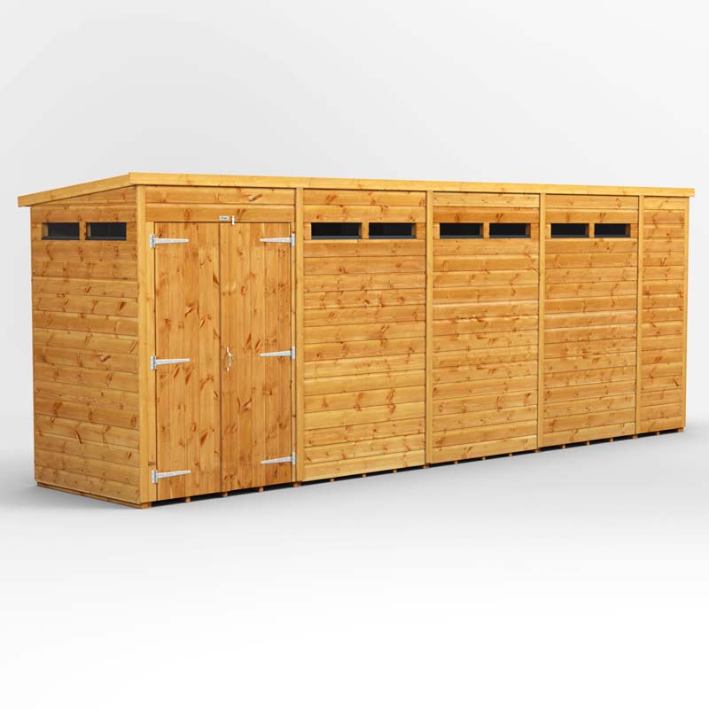 Power Pent Wooden Secure Shed 18x4