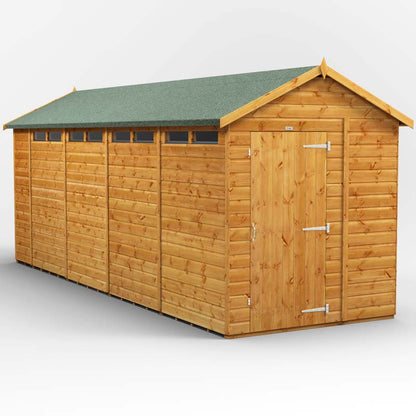 Power Apex Wooden Secure Shed 18x6