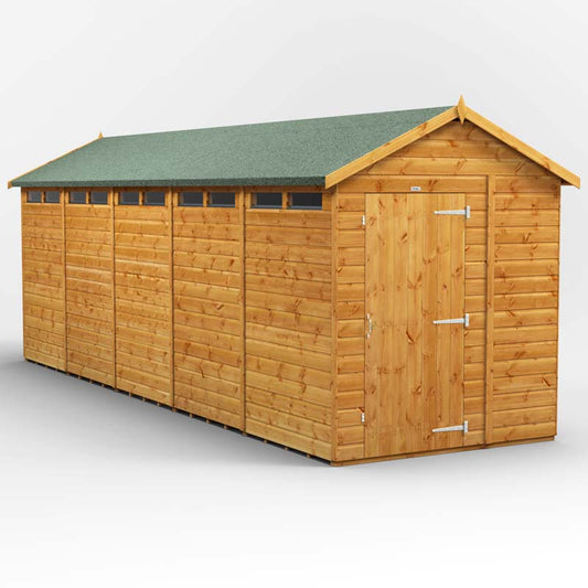 Power Apex Wooden Secure Shed 20x6