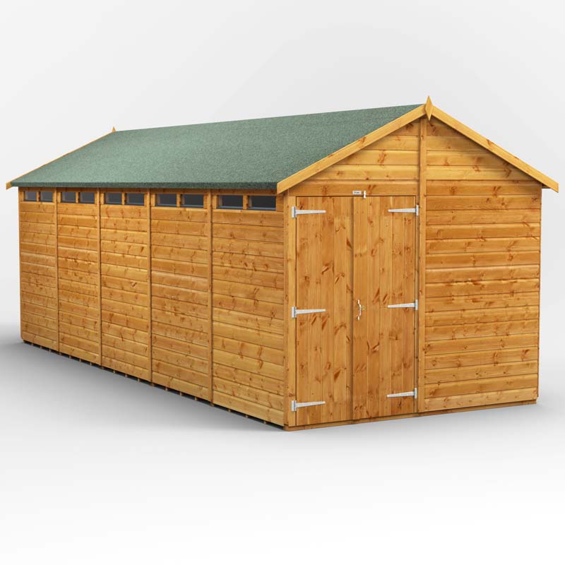 Power Apex Wooden Secure Shed 20x8