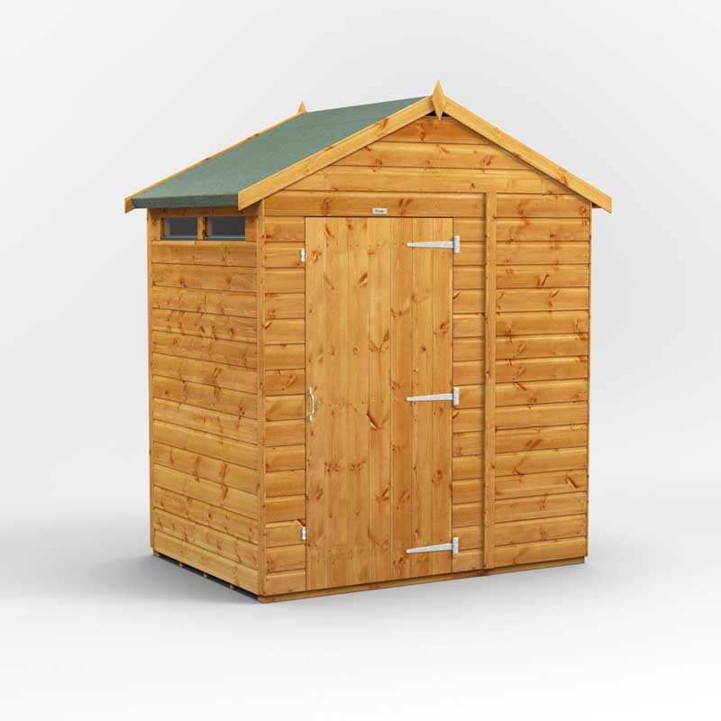 Power Apex Wooden Secure Shed 4x6