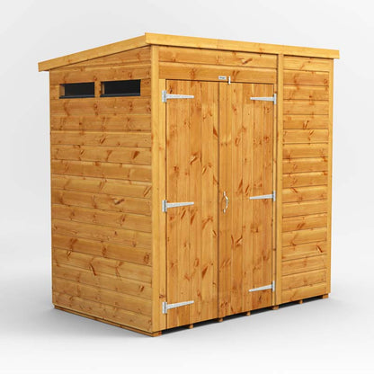 Power Pent Wooden Secure Shed 6x4