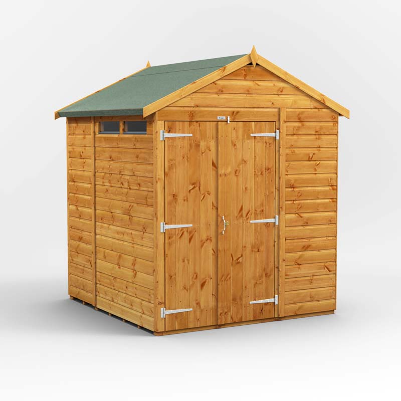 Power Apex Wooden Secure Shed 6x6