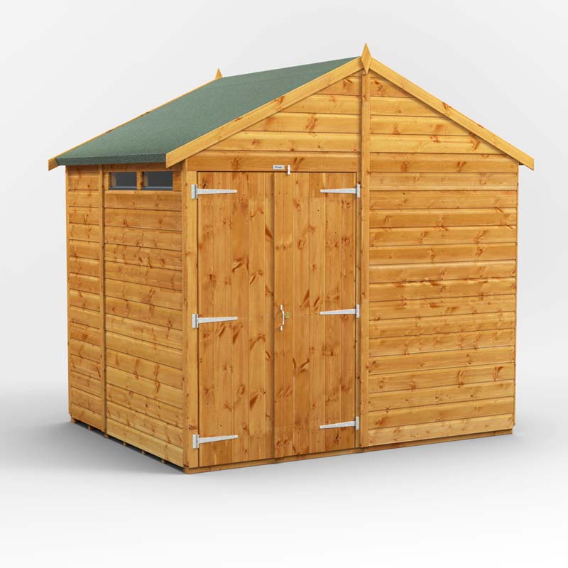 Power Apex Wooden Secure Shed 6x8