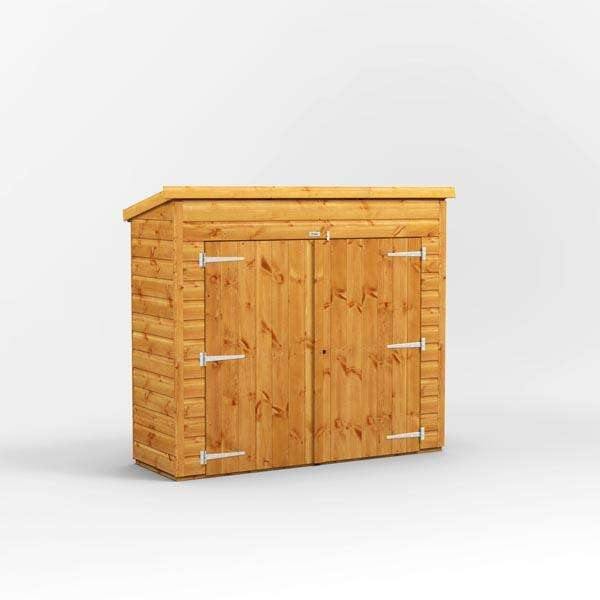 6x2 Power Wooden Bike Store - Pent Roof