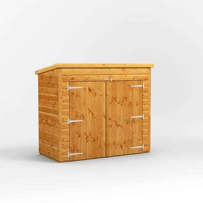 6x3 Power Wooden Bike Store - Pent Roof