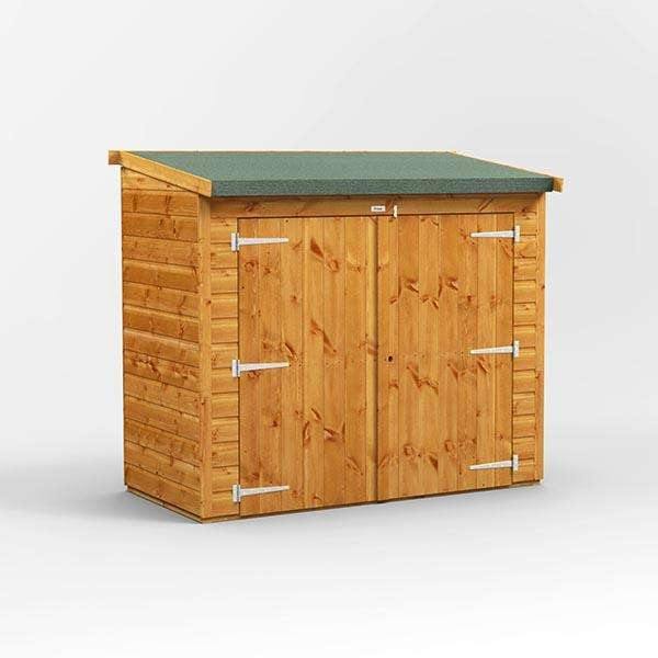 6x3 Power Wooden Bike Store - Pent Roof