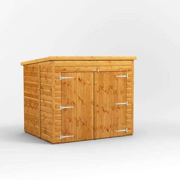 6x5 Power Wooden Bike Store - Pent Roof