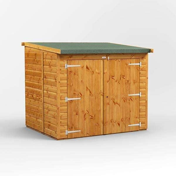 6x5 Power Wooden Bike Store - Pent Roof