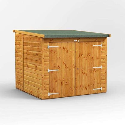 6x6 Power Large Wooden Bike Store - Pent Roof